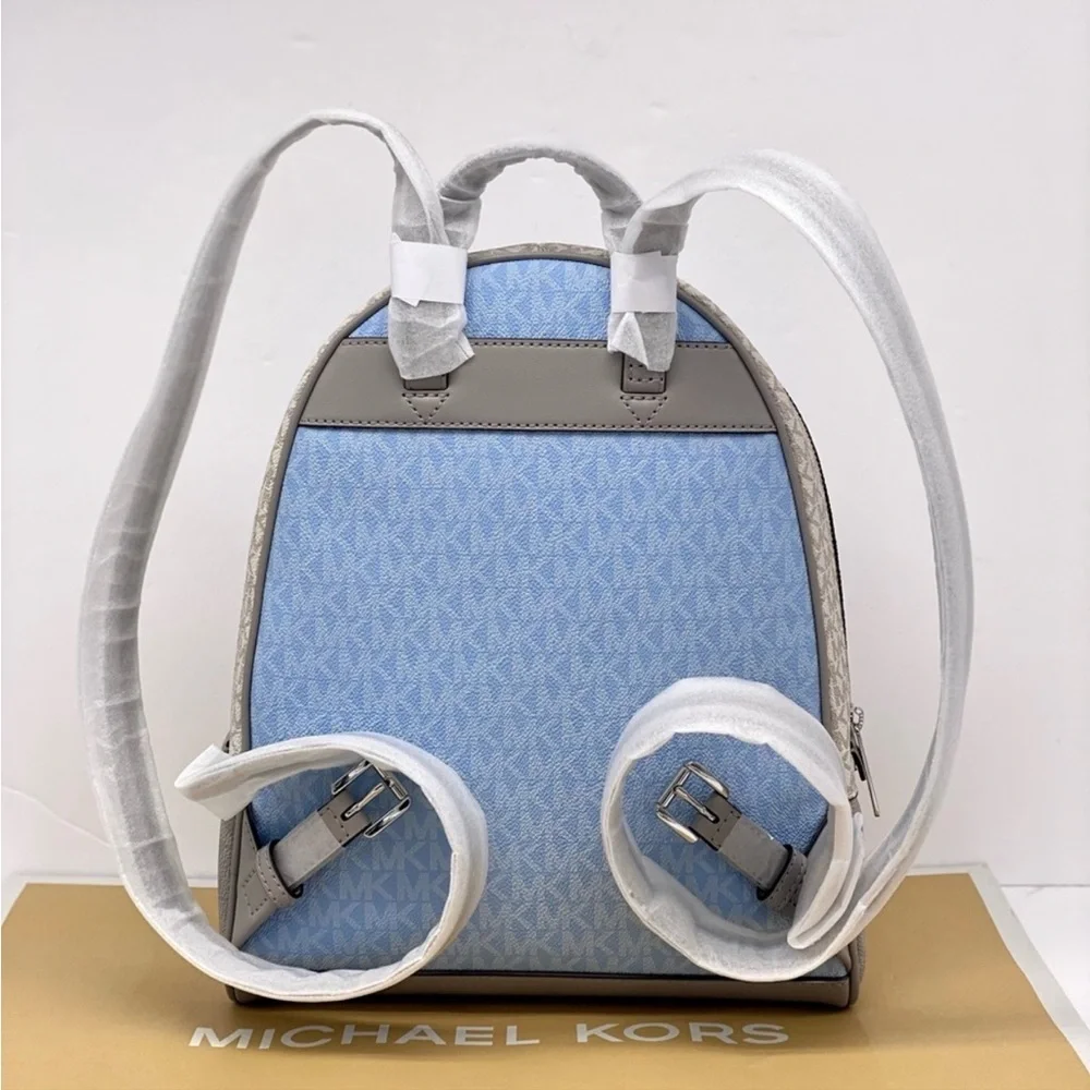 MICHAEL KORS Rhea Medium Color-Block Signature Logo Backpack - Picture 4 of 16